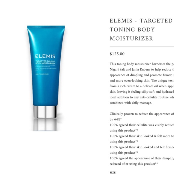 ELEMIS Blue Targeted Toning Moisturizer for cellulite - Picture 1 of 1